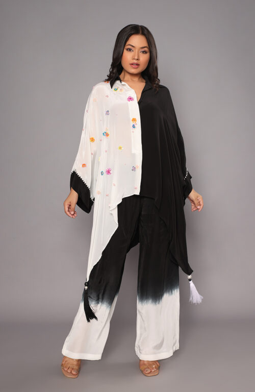 Black and white  side coord set