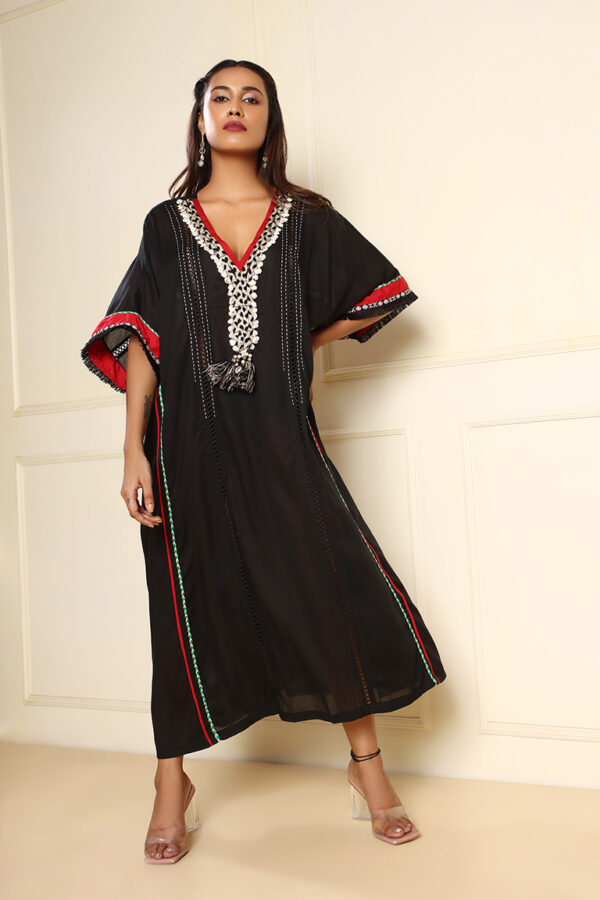 Black braid dress