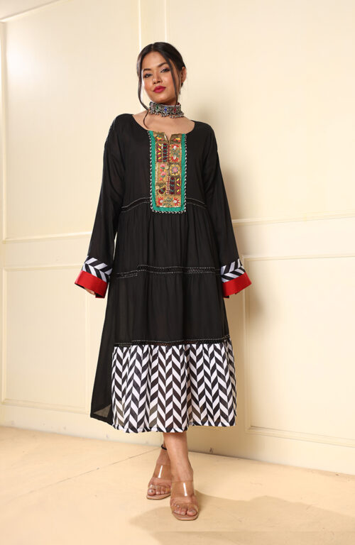 Black layered dress