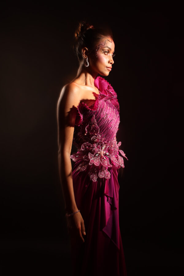 Petals and Pearls Ruffled Gown - Image 2
