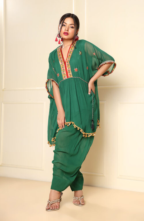 Green Kurti with dhoti