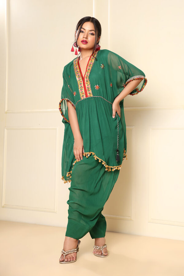 Green Kurti with dhoti