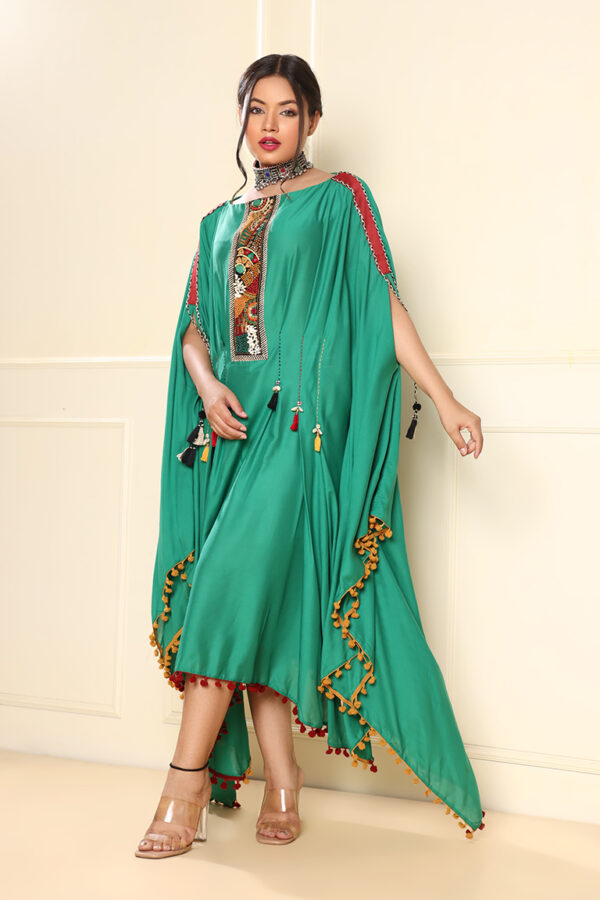 Green flare dress - Image 2