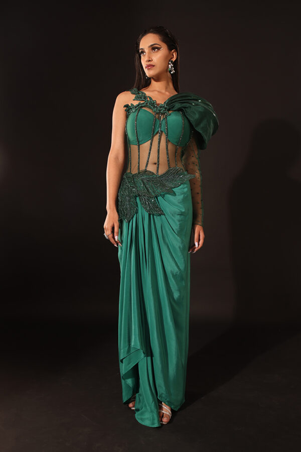 Green Corset Gown - Image 2