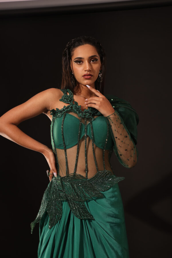 Green Corset Gown - Image 4