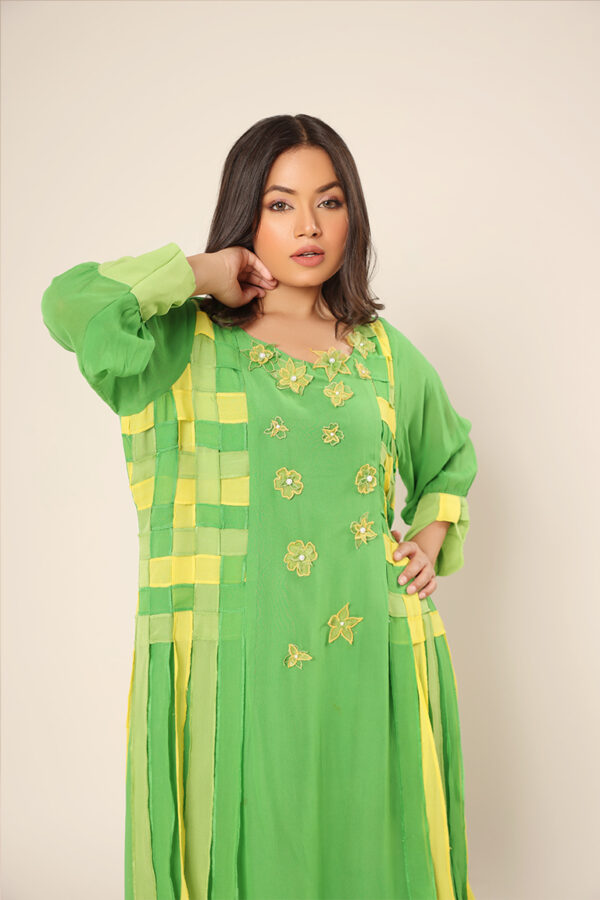 Green weaved dress - Image 2