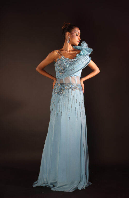 Blue Wired Gown