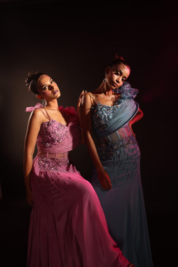 Blue Wired Gown - Image 2