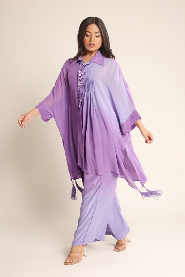 Lilac front embroidery coord set - Image 2