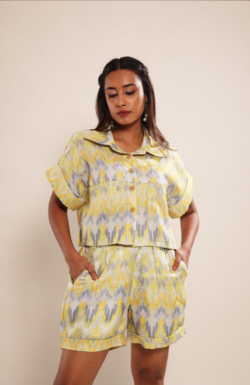 Linen shirt with shorts
