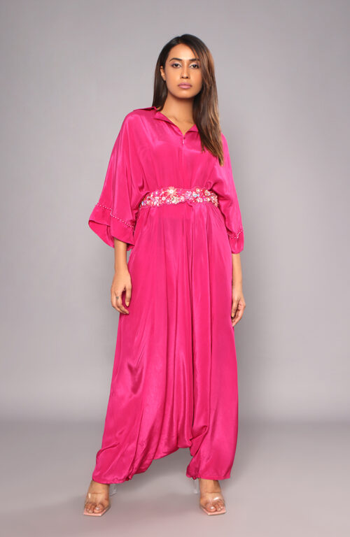 Pink dhoti jumpsuit