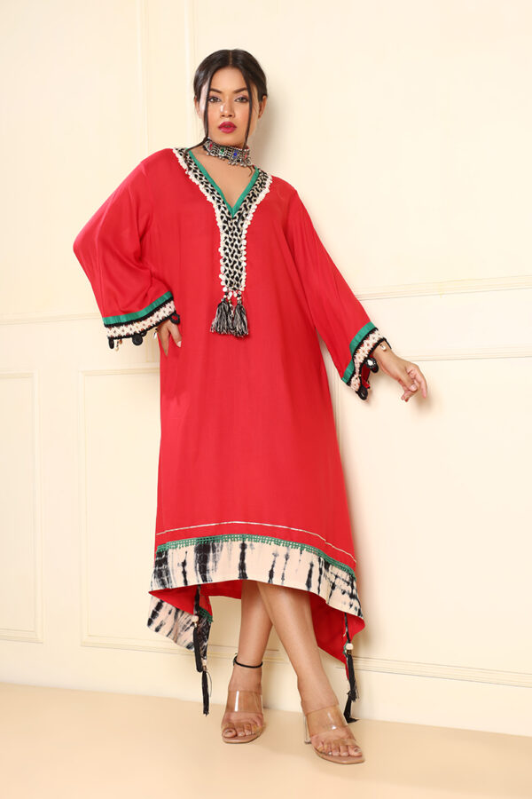 Red braid dress - Image 2