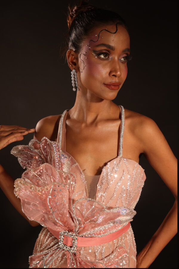 Sculpted Petal Long Dress - Image 2