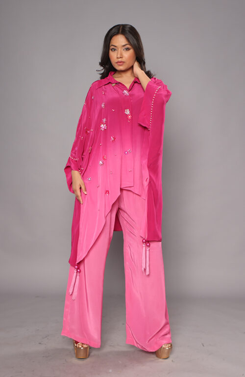 Pink shaded side coord set